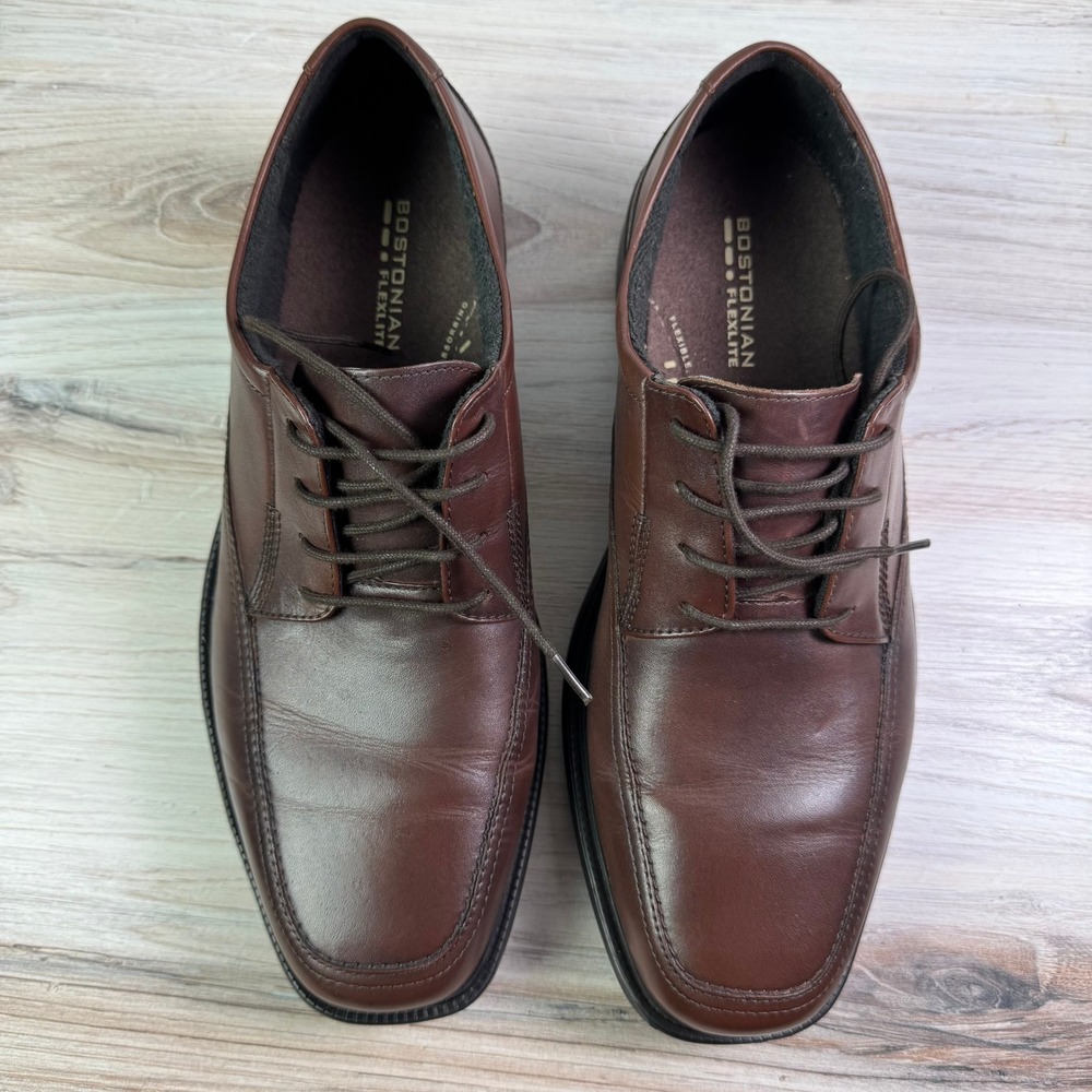 Bostonian Flexlite Ipswich Mens Brown Leather‎ Bicycle Toe Dress Shoes 12 XW